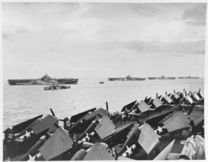 warbirds - WWII aircraft on deck of aircraft carrier